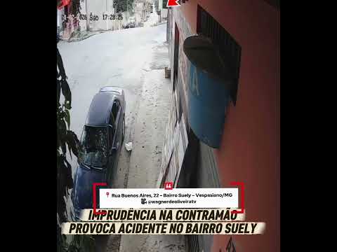 Motociclista voa após bater em carro em Vespasiano O Wagner De Oliveira ￼