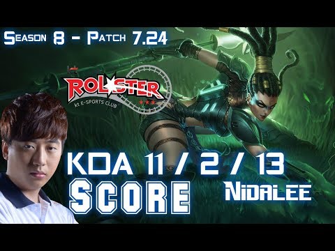 KT Score NIDALEE vs SEJUANI Jungle - Patch 7.24 KR Ranked