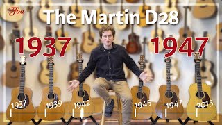 Video thumbnail for The Martin D28’s Golden Era | History & Comparison Ft. Bertolf by The Fellowship of Acoustics