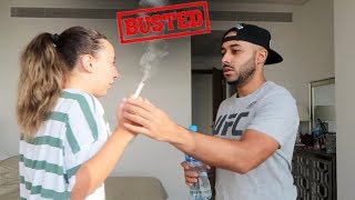 SMOKING CIGARETTE PRANK ON OLDER BROTHER!! (GONE WRONG)