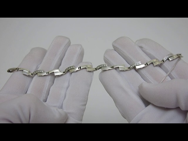Серебряный браслет 113цф Видеообзор