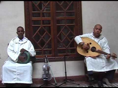 Oud and Darbouka players at Villa des Orangers, Marrakech