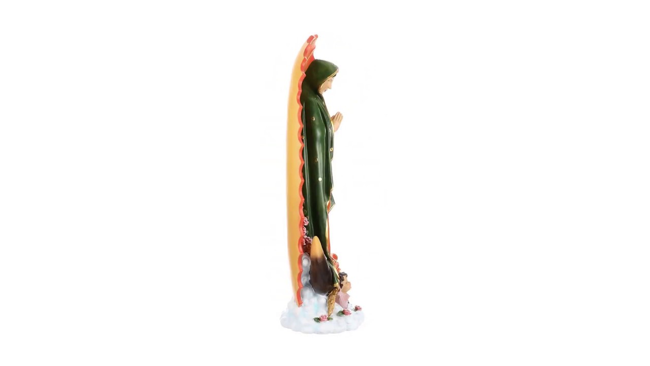 The Virgin of Guadalupe Religious Statue: Large Video
