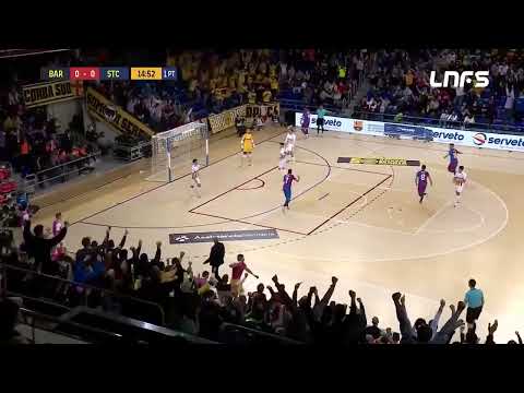 Gol Sergio Lozano (1-0) Barça FS - Industrias Santa Coloma. J18, 1Div. LNFS