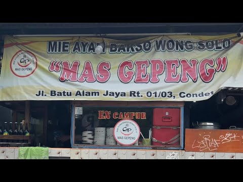 Bakso Viral di Condet Mie ayam bakso MAS GEPENG