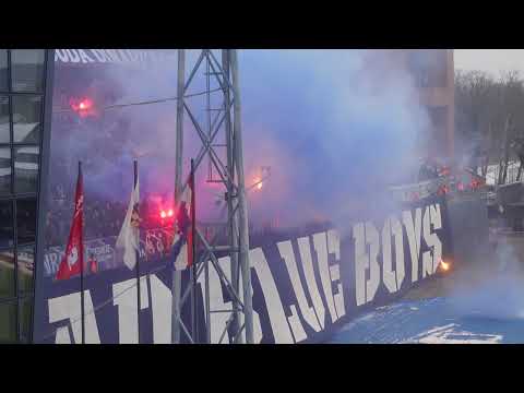Bad Blue Boys Pyro show Vs Hajduk Split | February 2023