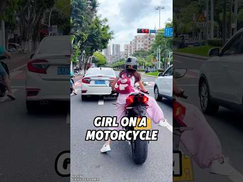 Girl on a motorcycle