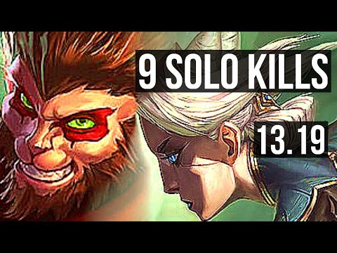 WUKONG vs CAMILLE (TOP) | 9 solo kills, 2.1M mastery, 15/2/2, 700+ games | EUW Diamond | 13.19