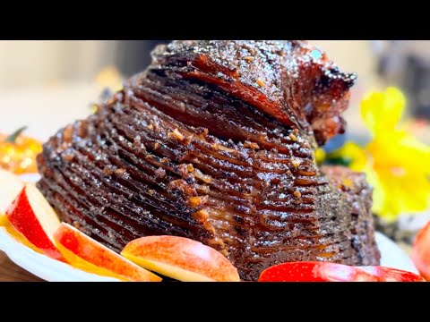 APPLE CIDER MAPLE GLAZED HAM RECIPE / HOLIDAY SPIRAL BAKED HAM