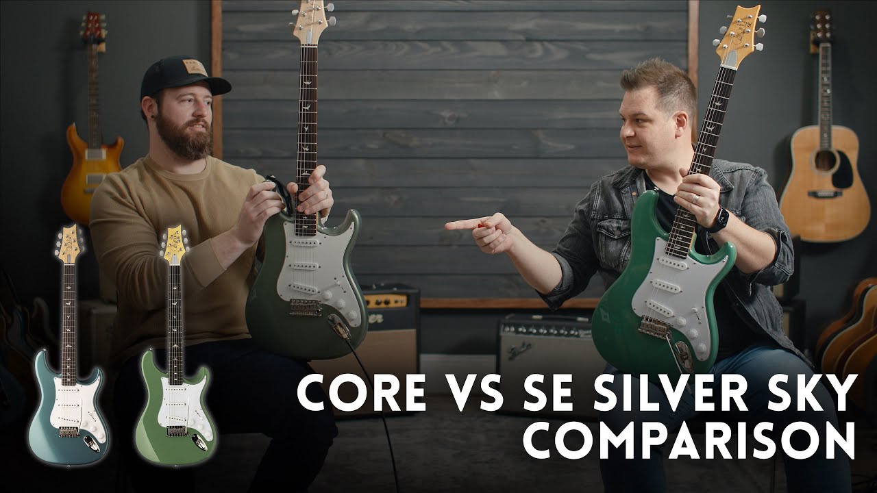 PRS SE Silver Sky vs Core Silver Sky // What is the same? What is different? How do they sound?