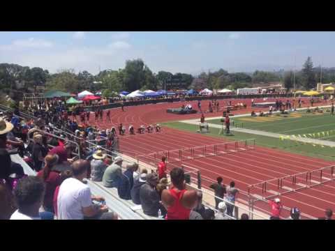 CIF Division 2 Prelims 2016 Girls 100m Hurdles heat 5