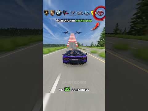 Cars VS 32 Containers !!  #bmw #toyota