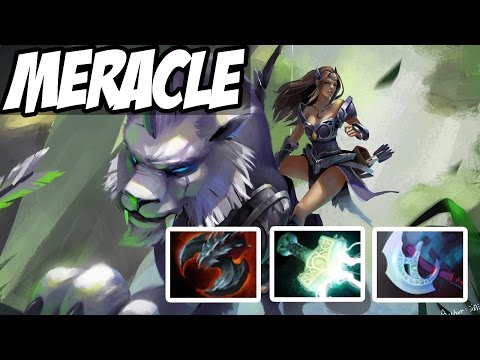 Meracle Plays Mirana WITH MJOLLNIR AND OTHERS - Dota 2