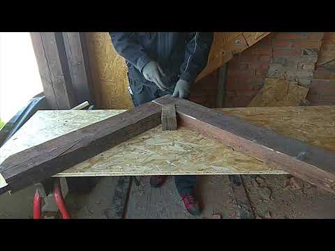 Krov - tesařský spoj - Ostřih v hřebeni