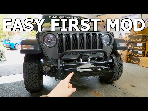Easy First Jeep JL Wrangler Mod | Bumper & Winch Install | Rugged Ridge Arcus + Smittybilt X20