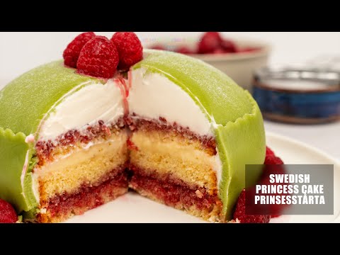 Swedish Princess Cake Recipe Prinsesstårta | Prinsesstårta: Swedish Princess Cake | 4K Video Cake
