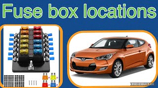 Fuse box location for a 2012 Hyundai Veloster