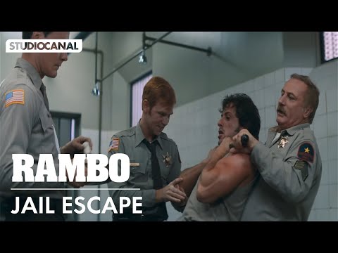 RAMBO: FIRST BLOOD - Jail Escape Scene [4K] - Starring Sylvester Stallone