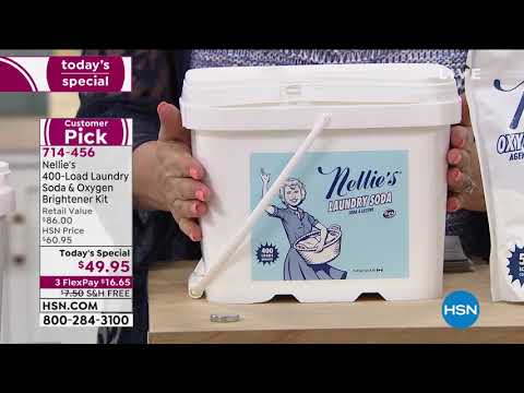 Nellie's 400Load Laundry Soda   100Scoop Oxygen Brighten...