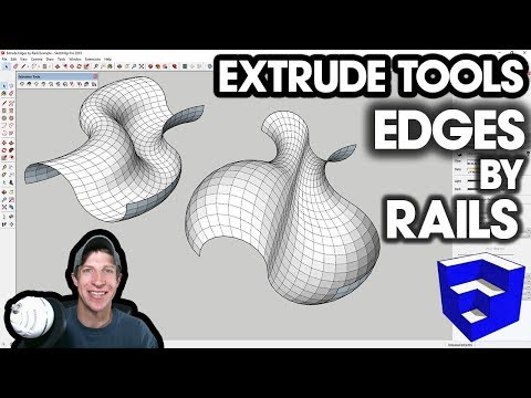 SKETCHUP EXTRUDE TOOLS TUTORIALS (EP1) - Extrude Edges by Rails