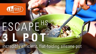 GSI Outdoors | Escape 3L Pot - Collapsible Silicone Cookware