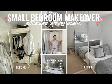 SMALL BEDROOM MAKEOVER | ULTIMATE SPRING CLEAN🌷💐 tips for space optimisation and organisation