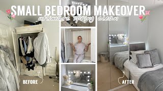 SMALL BEDROOM MAKEOVER | ULTIMATE SPRING CLEAN🌷💐 tips for space optimisation and organisation