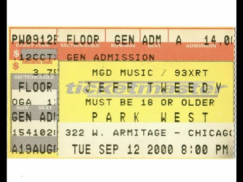 Thumbnail for Jeff Tweedy - Reflections In A Crystal Wind  - Park West Chicago, IL 9/12/2000 by R.E.M., Ride, Jeff Tweedy, Cher