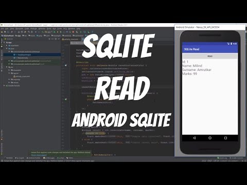 Android Sqlite Tutorial 62 Sqlite Read