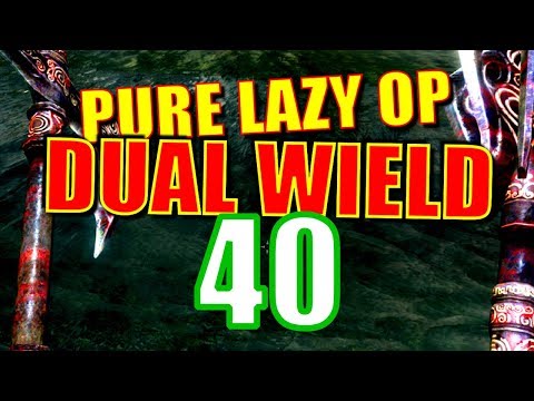 Skyrim Pure Lazy OP Dual Wield Walkthrough Part 40: Beat Down on Bleak Falls