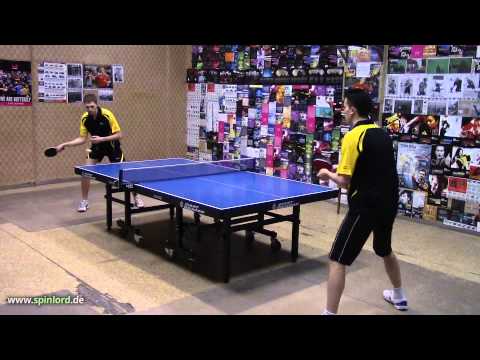 SPINLORD Waran 2.0 short pips - FH block and kill against topspin on Spinlord Ultra Carbon