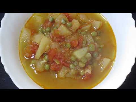 Winter Melon Tomato Green Peas Stew/ Dinner Recipes / Veg Recipes / Tomato Recipes /Peas Recipes 701