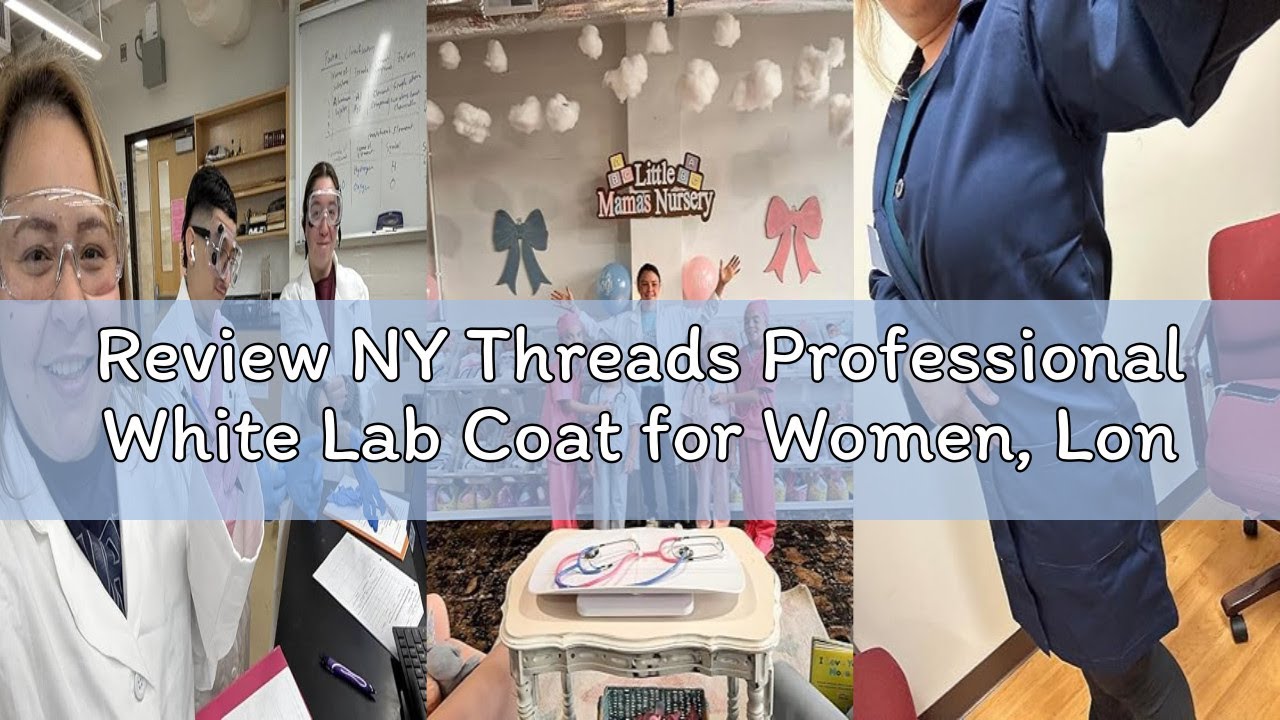 Review NY Threads Professional White Lab Coat for Women, Long Sleeve Medical Coat