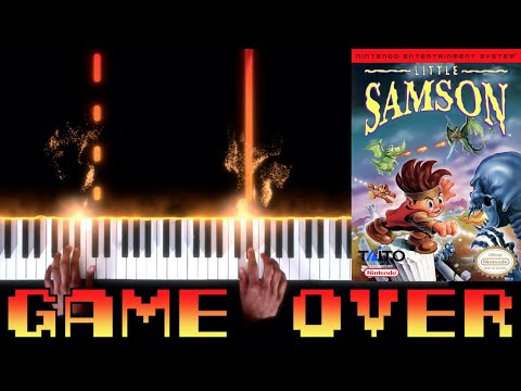 Little Samson (NES) - Game Over - Piano|Synthesia Video