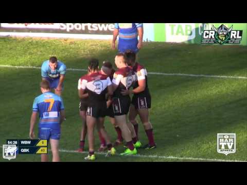 2017 CRRL Round 9 1st Grade Highlights - West Belconnen Warriors v Queanbeyan Kangaroos