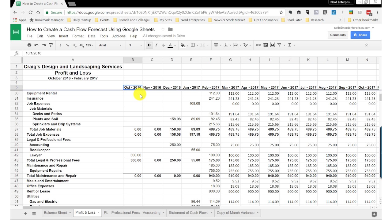 How to Create a Cash Flow Forecast Using Google Sheets