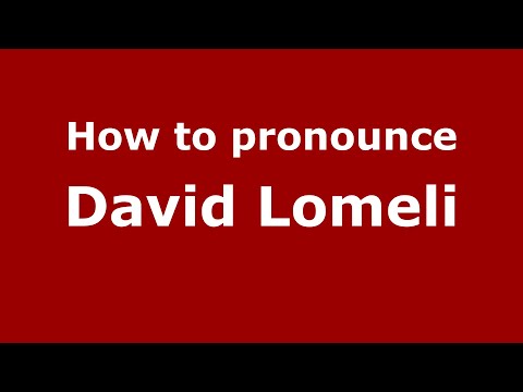 How to pronounce David Lomeli (Mexico/Mexican Spanish) - PronounceNames.com