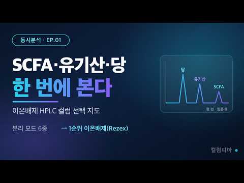 SCFA·유기산·잔여 당류, 한 번에 분석하는 법