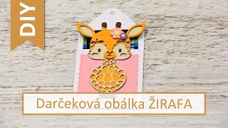 Papierová obálka na darčekovú kartičku Žirafa 11x6,5cm, 1 ks