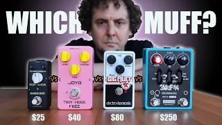Video thumbnail for EHX Big Muff vs Joyo Tiny Huge Fuzz vs Sonicake Fazy Cream vs Rude Tech 3MuF-14 | Cheap to Expensive by Rich. Words. Music.