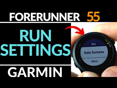 Running Settings - Garmin Forerunner 55 Tutorial - GPS, Data, Laps