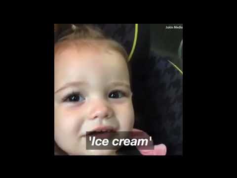 Süßes Mädchen kann Ice Cream nicht sagen