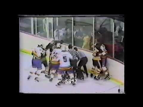 Boston Bruins vs Colorado Rockies (Bench-clearing brawl) Jan. 3/1981