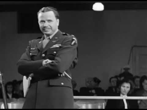 JOCHEN PEIPER INTERVIEW AT MALMEDY WAR CRIMES TRIALS, DACHAU, GERMANY