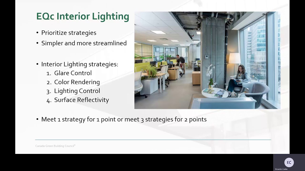 Indoor Environmental Quality: Enhanced IAQ Strategies & Interior Lighting