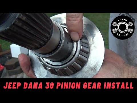 Jeep Dana 30 Pinion install getting ready for the ring gear. #poweraddictscrew #dana30