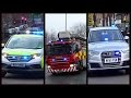Fire Engines Police Cars And Ambulances Responding Compilation 19