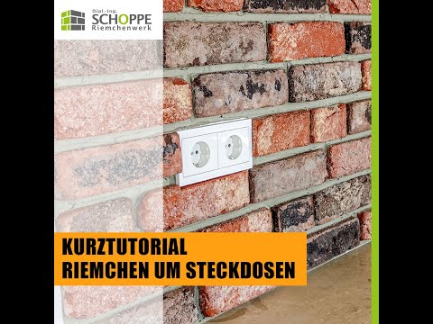 Klinkerriemchen um Steckdose herum anbringen - Kurztutorial