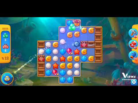 Fishdom. 8858 level no boosters and diamonds. 25 moves