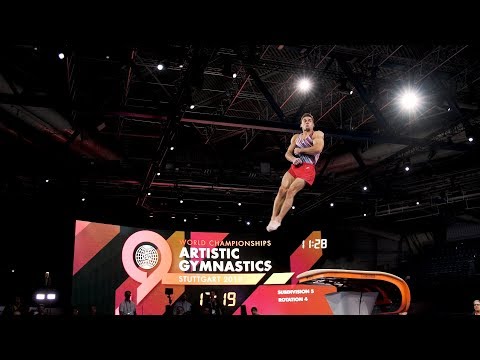 Sam Mikulak (USA) VT - 2019 Worlds Stuttgart - Podium Training